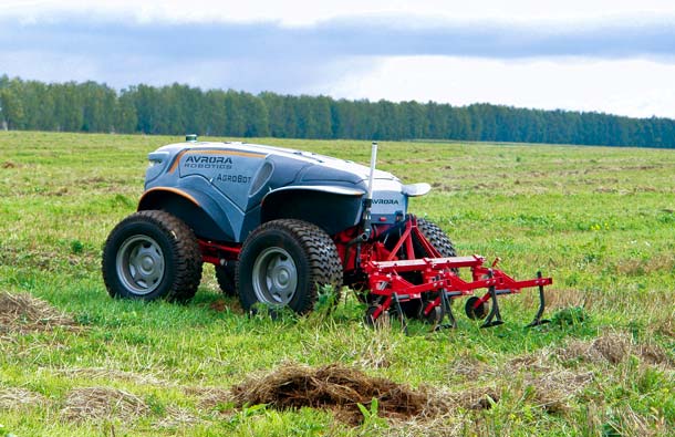 Агробот. Проект конструкторского бюро «Аврора». Он направлен на внедрение систем автопилотирования в сфере сельского хозяйства. Эти системы могут быть установлены на любой трактор. Фото: avrora-robotics.ru